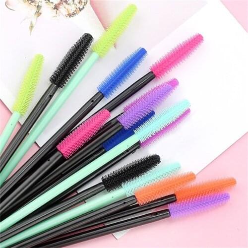 Disposable Silicone Gel Eyelash Brush Comb Mascara Wands Eye Lashes Extension Tool Professional Beauty Makeup Tool For Women