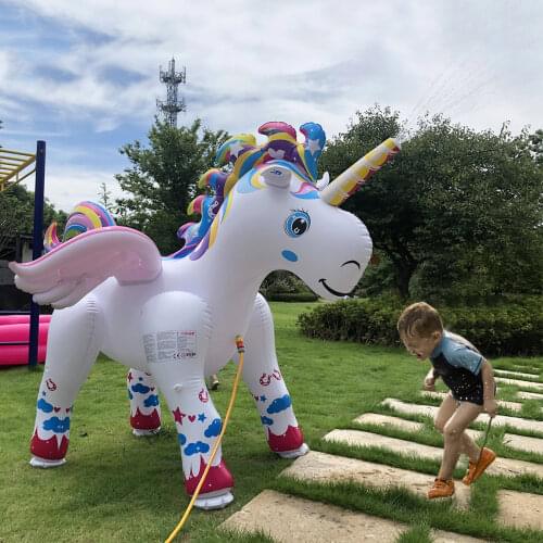 Pop Giant Inflatable Unicorn Water Spray Pool Toys Swimming Float Outdoor Fountain Beach Party Childrens Summer Toys