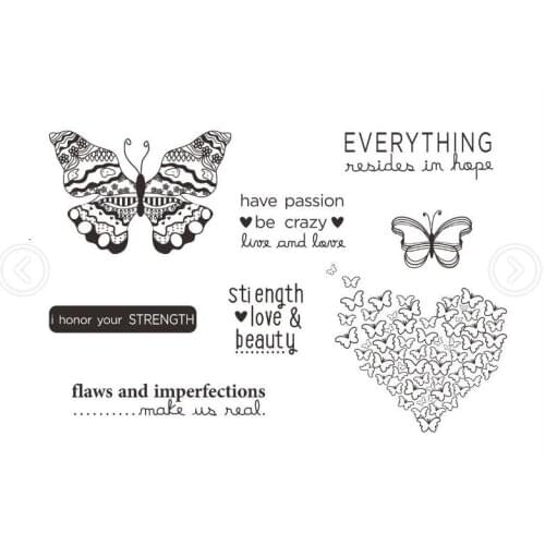 Butterfly mood Transparent Clear Silicone Stamp Seal DIY Scrapbooking photo Album Decorative