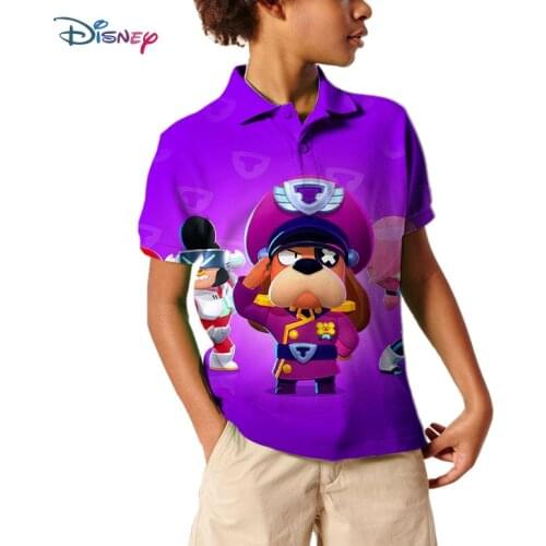 Boys girls 2021 New Cartoon Anime Stars Game Polo shirt 3D Print Children Short Sleeve Boy girl Kids Streetwear Polo shirt