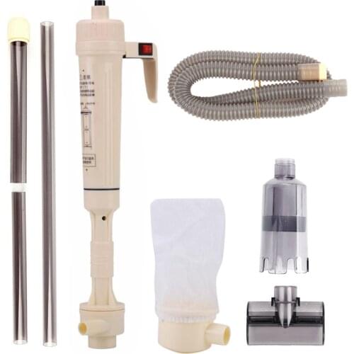 Handheld Syphon Gravel Vacuum Cleaner Electric Aquarium Fish Tank Cleaner Tools Water Change Cleaning Suction Pipe Filter Tube