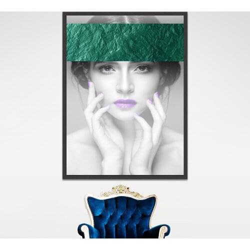 Nordic Wind Abstract Fashion Wall Art Canvas Prints Girls With Paint Home Decor Pictures Art Canvas Paintings For Living Room