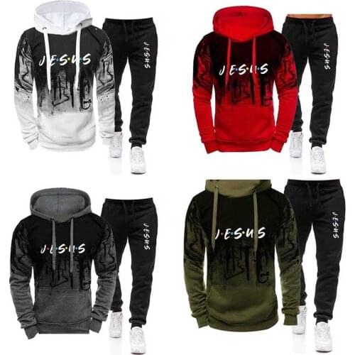 2021 Tracksuit Men 2 Pieces Set Hooded Sweatshirt+Pants Pullover Hoodie Sportwear Suit Ropa Hombre Casual Men Clothes Size S-4Xl