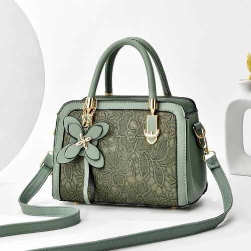 Korean beautifully embroidered womens handbags Bow pendant shoulder bags All-match small handbag Female bag bolsa feminina