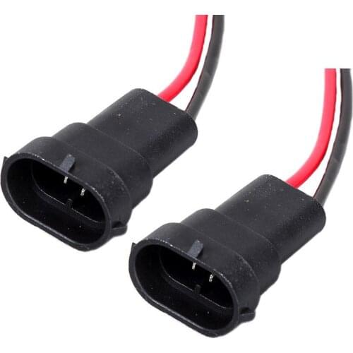 2pcs H11 Male Socket Adapter Connector Wiring Harness for Headlight Fog Light Retrofit Wiring Harness Sockets Wires Adapter