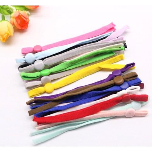20/50/100 Pcs Adjustable Mask Sewing Elastic Band Cord with Buckle Stretchy Mask Earloop Lanyard Earmuff DIY Making Supplies