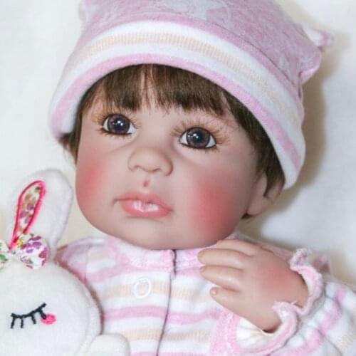 40cm Full Silicone Vinyl Body Reborn Doll Toy For Girl Bonecas Newborn Princess bebe reborn Bathe Toy Lovely Birthday Gift