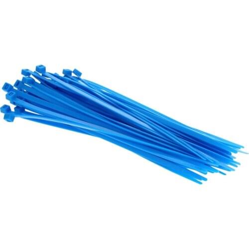 MroMax 50/100/150/200pcs Nylon PA66 Self-locking Plastic Cable Ties 5*200*4.8mm/8*250*7.6mm/4*250*4.0mm Yellow/Blue/Black/White