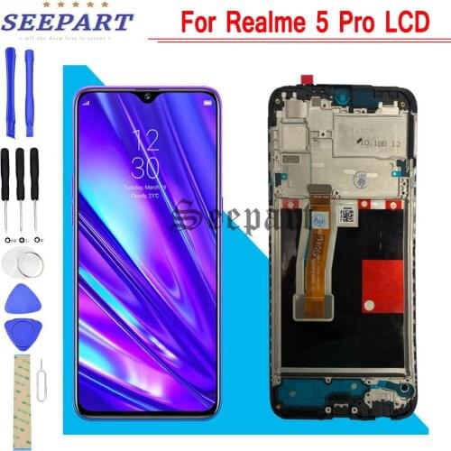 6.3 inches LCD For OPPO Realme 5 Pro LCD display touch panel screen sensor assembly for Realme 5 Pro RMX1971 LCD replacement