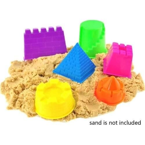 6pcs/set Portable Castle Sand Clay Mold Building Pyramid Castle Baby Child Beach Sand Kid Toy N1A5