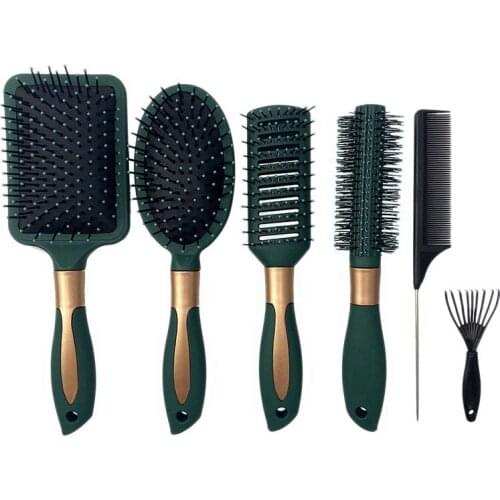 6Pcs Detangling Brush Wet&Dryer Hair Brushes for Women Curling Comb for All Hair Types