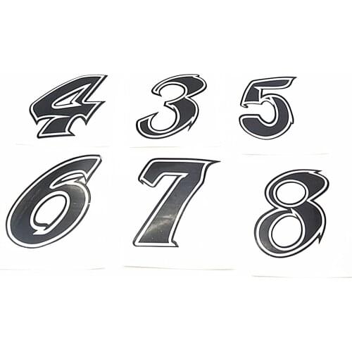9 PCS Number Plate Decals Sticker MX ATV Dirt Bike MOTOCROSS Motorcycle