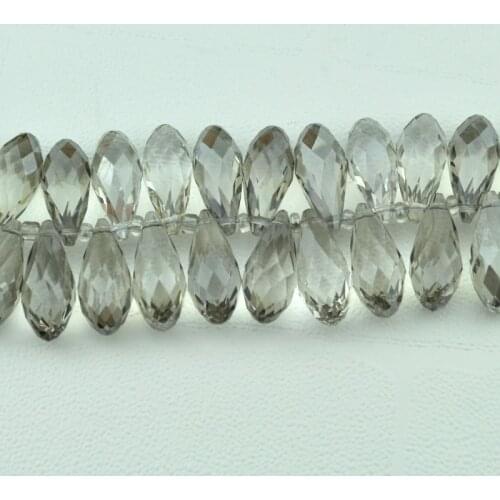 95pcs 11x25mm Grey Crystal Glass Big Waterdro beads Teardrop Beads Briolette Crystal JewelryBeads Free Shipping