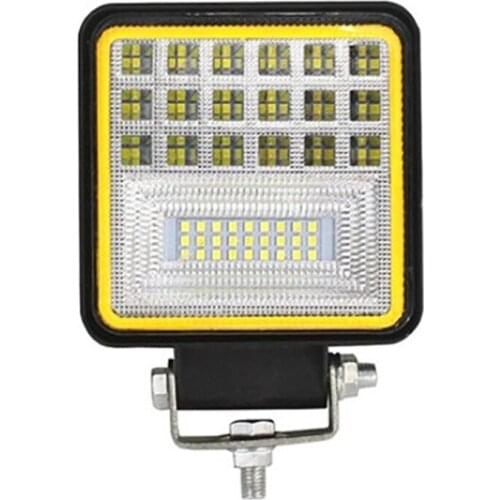 Car LED Light Bar 135W 6500K with Yellow Halo Led Work Lights Headlight for Tractors Off-Road 4X4 SUV Trucks Boat