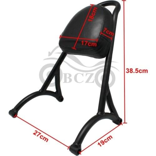 Motorfiets Bagage Rack Sissy Bar Achter Passenger Rugleuning Kussen BlackChrome Voor Halley XL883 1200 XL 883 1200 48 72 2004-14