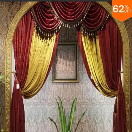 7 stars famous Dubai beuze sailing boat Hotel luxury velvet curtain for living room dinning Room holy London hotelKing Curtain