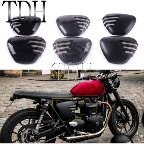 3Color Side Fairing Battery Cover For Triumph Bonneville Street Twin 900 Street Cup 900 2016-up Motorcycle Side Panel Guard Cowl