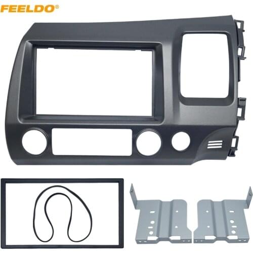 FEELDO Car DVD/CD Radio Audio Fascia Panel Frame Adaptor Fitting Kit For Honda CIVIC(RHD) 2DIN Stereo Plate Frame Instal #FD4401