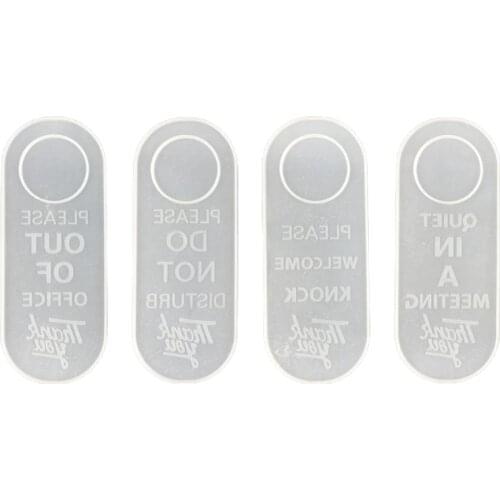 4 Pieces Do Not Disturb Sign Mold Door Handle Hanger Sign Silicone Mold Out of Office Sign Mold Please Knock Sign Mold