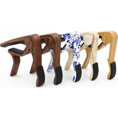 Guitar Capo Acoustic Guitar Tone Clip Folk Capo Personality Wood Pattern Guitar Accessories
