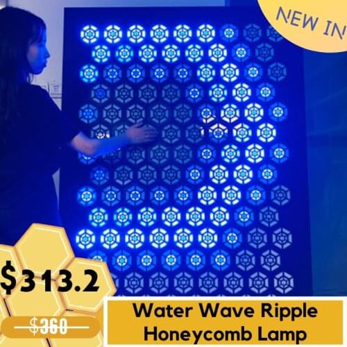 Interactive LED Honeycomb Lamp Module infrared Sensor Induction Water Ripple Effect Light Home Decration Installation