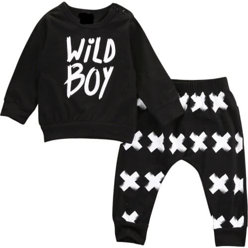 Hi Hi Baby Store Newborn Baby Boy Infant Long Sleeve Top shirt Long Pants Clothes Cotton Outfit Set