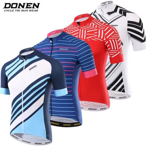 DONEN Summer Cycling Jersey Breathale Mountain Bike Clothing Quick-Dry Racing MTB Bicycle Clothes Uniform Cycling Clothing