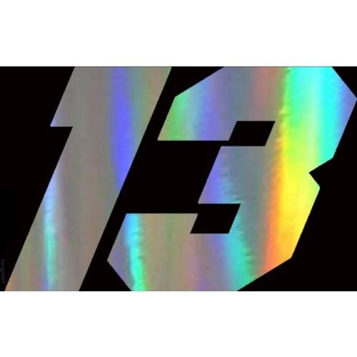 Hot Number 13 Reflective Car Stickers Windshield Bumper Motorcycle Helmet Decal High Quality KK Vinyl Scratches Waterproof PVC