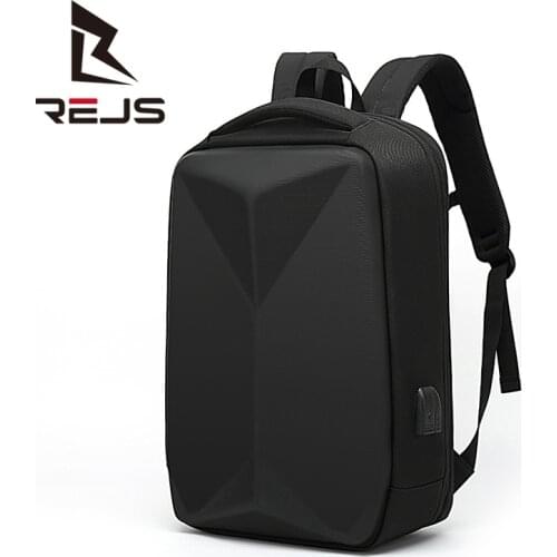 REJS LANGT Fashion Backpack Men 17.3 Inch Laptop Bag Backpacks with Charging Anti-Theft School Bags Travel Mochila Business SAC