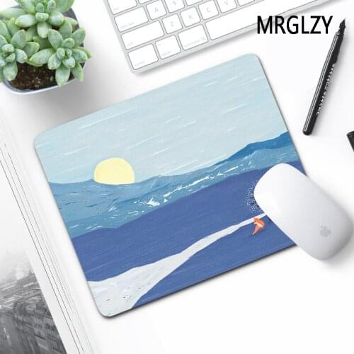 MRGLZY Drop Shipping Minimalist Kawaii 220X180 Blue Small Mouse Pad Mats Carpet Gamer Laptop Mini PC Gaming Accessories MousePad