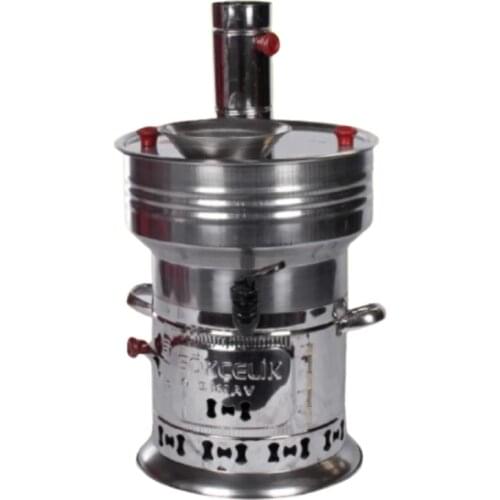 7 LT Stainless Steel samovar turkish tea set multicooker wood camping kettle samovar coal tea warmer steel kitchen accessories