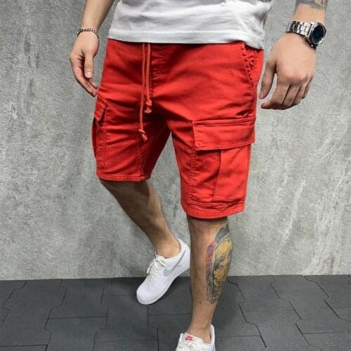 Mens Casual Shorts Overalls Multi-Pocket Military Uniforms Summer Outdoor Sports Pants 2021
