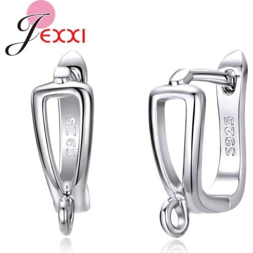 New Arrival Popular In Europe/America Party Wedding Holiday Christmas 925 Sterling Silver Shiny U Type Earring Findings