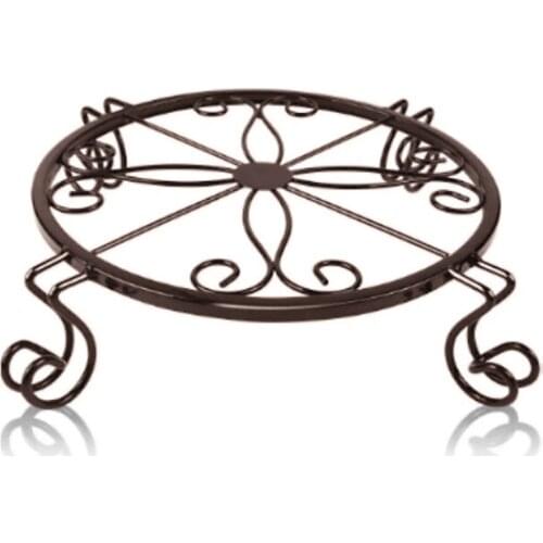 Stands Flower Heavy Duty Pot Supports Rack Round Decorative Single-layer Metal Desktop Potted Holder Product Floor 3pcs Plant