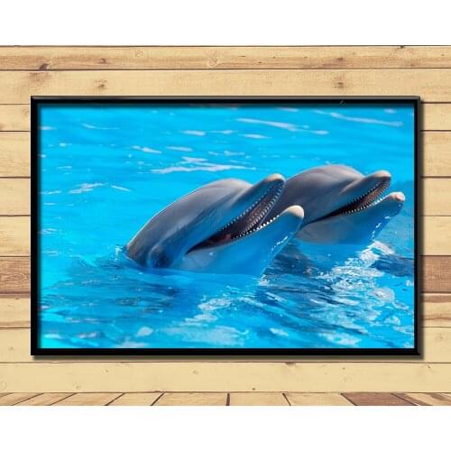 Dolphin Lovely Marine Animal (16) Wall Posters Prints Silk Art Painting For Home Wall Bedroom Decor