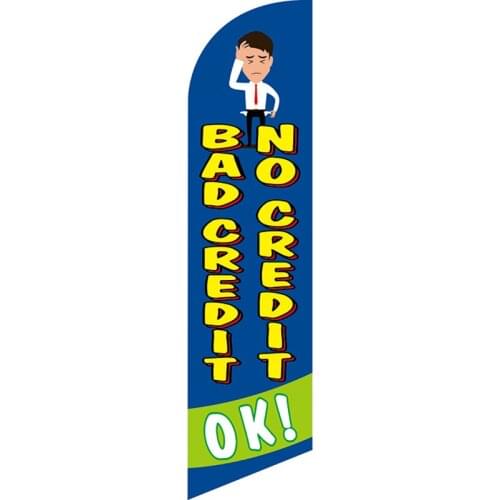 Factory Direct Sales Custom Credit Outdoor Feather Flag 110g Knitted Polyester Feather Flag Single Sided