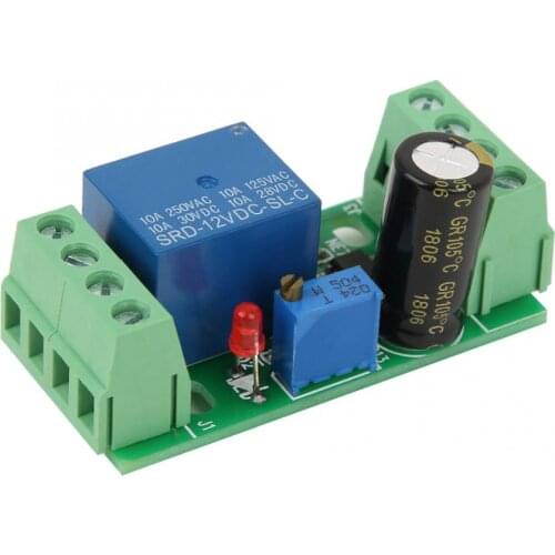 DC 12V Time Delay Relay 1s to 10m Adjustable Delay Switch Connect Module with On and Off Indicator