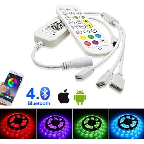 RGB Led Controller DC5-24V Bluetooth Music Voice Control 24 Keys 16 Million Colors With Timer Mode For 5050 2835 RGB Strip Light