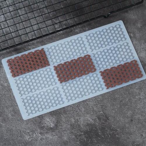 Honeycomb Shape Silicone Mold Cake Decorating Tools Chocolate Transfer Sheet Mould Baking Stencil Chablon