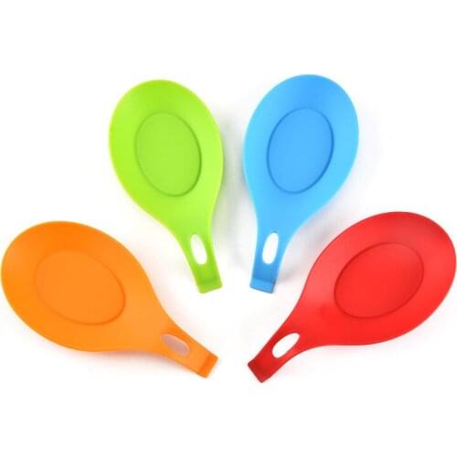Silicone Spoon Mat Silicone Heat Resistant Placemat Tray Spoon Pad Drink Glass Coaster Hot Sale Kitchen Accessories Gadgets