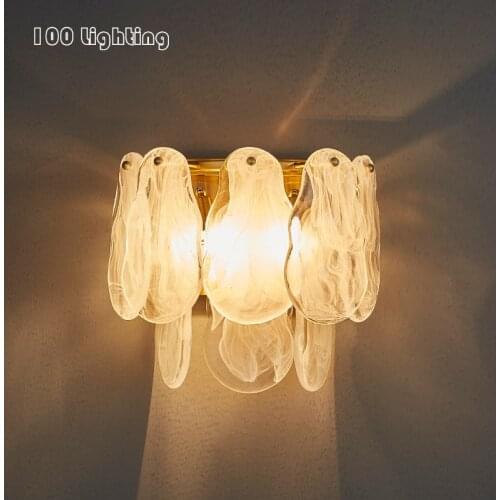 Modern Glass LED Wall Sconces Bedside Foyer Stairs Wall Lamp G9 Bulb Wall Decoration Lighting Fixtures 110-240V