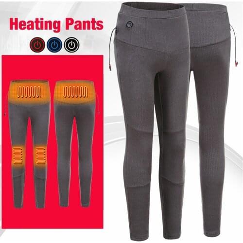 USB Heated Pants 4 Heating Areas 3 Temperature Levels Comfortable Heating Pants For Indoor Skiing Fishing Traveling Camping