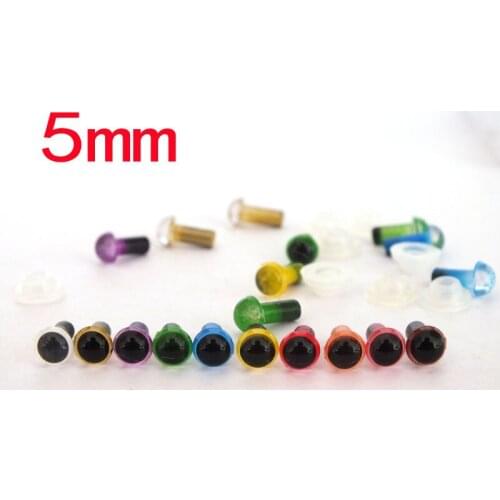 High-quality Non-toxic Plastic Eyes with white washer for Stuffed Doll --5mm