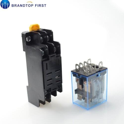 10A dpdt relay LY2N General Purpose Relay LY2NJ with power relay base socket 8 pins LY2 relay switch