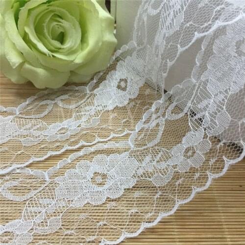 10 yards White Embroidered Net Lace Trim Ribbon Fabric Garment Headband Wedding Dress Party Decoration Gift DIY Accessories
