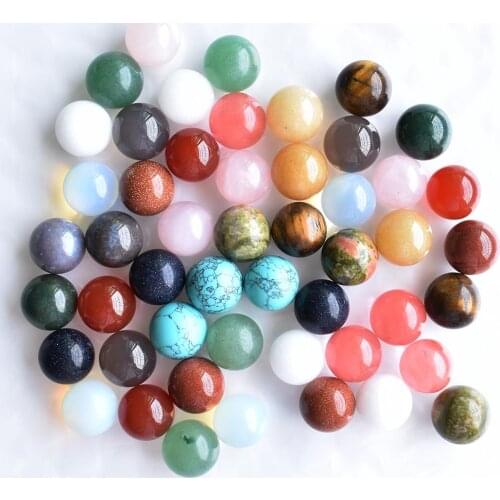 2020 fashion assorted natural stone round ball shape no hole beads for jewelry making 12mm wholesale 50pcs/lot free shipping