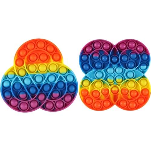3/4 Rings Push Bubble Sensory Toy Autism Needs Anti Anxiety Stress Reliever for Kids Stress Reliever Toys