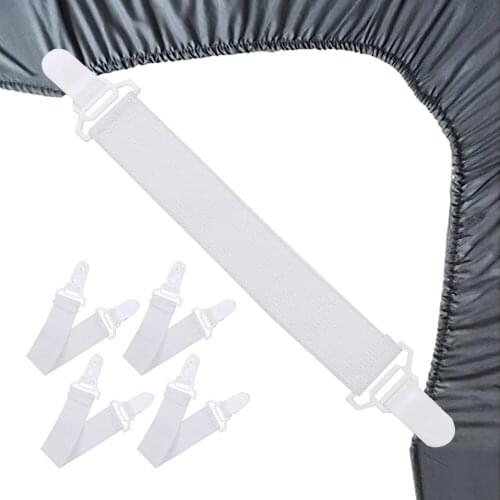 Elastic Bed Sheet Mattress Cover Blankets Grippers Clip Fixing Slip-Resistant Belt Holder Fasteners Elastic Straps 4PCS/Set