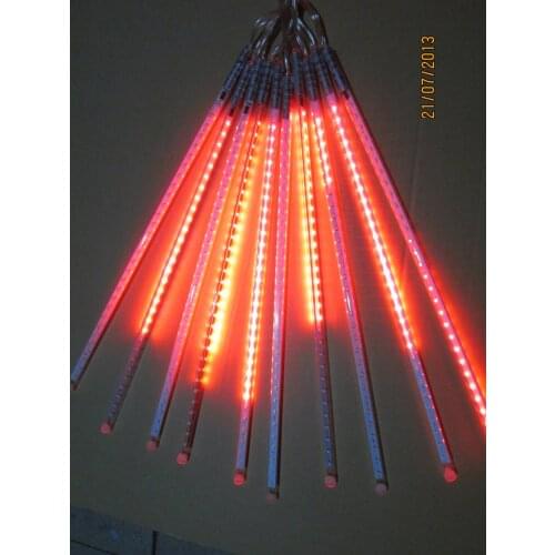 5sets/lot LED SMD2835 72leds Double Side LED Meteor Shower Rain Light Led Tube 12 * 800mm10 Pieces / Set Ac85-265v