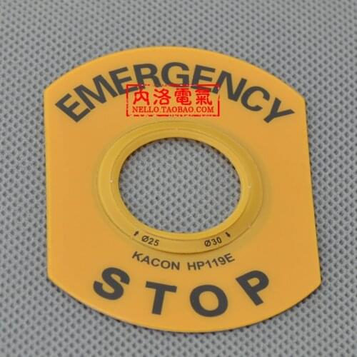 [SA]Korea Kaikun KACON emergency stop switch warning signs HP119E 22MM 25MM 30mm mounting hole universal--50pcs/lot